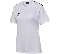 hummel Sport-Shirt hmlAUTHENTIC CO (100% Baumwolle) Kurzarm weiss Damen, Größe XS