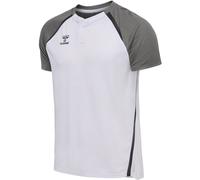 hummel Sport-Shirt hmlLEAD 2.0 Polo (rec. Polyester, klassisch Look) weiss/grau Herren, Größe S