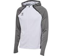 HUMMEL hmlLEAD 2.0 ZIP HOODIE - WHITE/STEEL GRAY - S