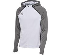 hummel Sport-Trainingsjacke hmlLEAD 2.0 Zip Hoodie (hohe Atmungsaktivität, schnelltrocknend) weiss/grau Herren, Größe XL