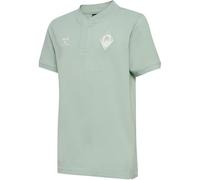hummel SV Werder Bremen Travel Poloshirt 2024/25 Kinder 6280 - silt green wo sponsor 140