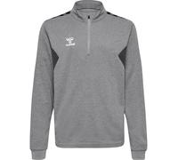 Hummel Uni_Kids Hmlauthentic Half Zip Kids Sweatshirt, Grey Melange, 164 EU