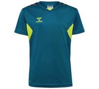 Hummel Uni_Kids Hmlauthentic Pl Jersey S/S Kids T-Shirt, Blaue Koralle/Schwefelfrühling, 140 EU
