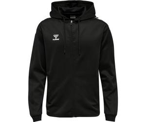 HUMMEL Unisex Adults, Unisex Kids hmlCORE XK POLY ZIP HOOD SWEAT (211484) L BLACK/BLACK