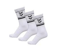 hummel Unisex Hmlstripe Crew 3-pack Sock, Weiß, 41-45 EU