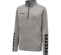 hummel Unisex Kinder hmlAUTHENTIC Kids Half Zip Sweatshirt Kapuzenpullover,Grey Melange,176