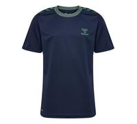 hummel Unisex Kinder Hmlstaltic Poly Jersey S/S Kids T Shirt, Marine/Duck Green, 164 EU