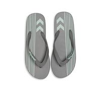 HUMMEL Unisex Multi Stripe Flip-Flop, Grey/SILT Green, 38 EU