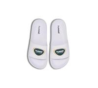 Hummel Unisex Pool Badge Slide Sandal, White Green, 37 EU