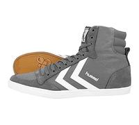 hummel Unisex Slimmer Stadil High Sneaker, White/Grey, Size 39
