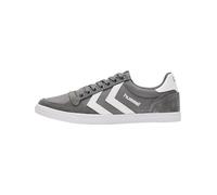 hummel Unisex Slimmer Stadil Low Sneaker, White/Grey, Size 40