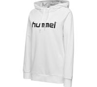 hummel Womens hmlGo Cotton Logo Hoodie, White, Extra Small