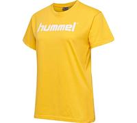 hummel Womens hmlGo Cotton Logo T-shirt, Yellow, Extra Small