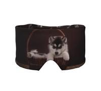 Hund Husky, Vollständige Augenabdeckungen, lichtblockierende Augenmaske, Schlafaugen- und Ohrenschützer