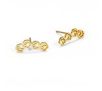 Hund Katze Bär Tier Pfotendruck Ohrstecker für Frauen Mädchen Edelstahl Gold Farbe kleine Ohrstecker niedlicher Schmuck