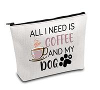 Hund Mama Make-up-Tasche Kaffeeliebhaber Geschenk All i Need is Coffee and My Dog Funny Dog Owner Kosmetiktasche
