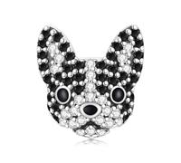 Hunde-Charm-Anhänger aus 925er Sterlingsilber, Katze, Haustier, Panda, Pinguin, Jahrestag, Liebe, Herz, Mutter, Buchstaben-Anhänger für Pandora-Charm-Armband, Eine Größe, Sterling-Silber, Zirkon