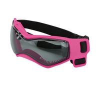 Hundebrillen für Hunde, S | Weiche Rundum Schutzbrille für Haustiere mit verstellbarem Riemen und farbigen Gläsern für Spaziergänge und Fahrten