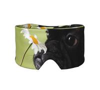 Hundemuster Mops Blumenmuster, Vollständige Augenabdeckungen, lichtblockierende Augenmaske, Schlafaugen- und Ohrenschützer