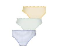 Hunkemöller 3er-Pack Gingham Brazilian Slips Gelb 2XL