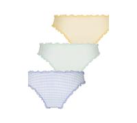 Hunkemöller 3er-Pack Gingham Brazilian Slips Gelb L