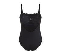 Hunkemöller Badeanzug Bandeau Scallop Schwarz S