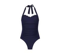 Hunkemöller Badeanzug Shaping Halter Scallop - Navy - 36