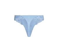 String HUNKEMÖLLER "Diva thong", Damen, Gr. S, blau, 58% Polyamid, 31% Polyester, 11% Elasthan, Unterhosen String (42769956-S) blau