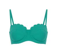 Hunkemöller Gepolstertes trägerloses Bikinioberteil mit Bügel Scallop Cup E + - HKM Green - 75G