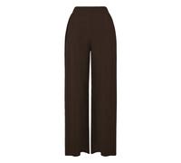 Pyjama HUNKEMÖLLER "Hose Jersey Premium", Damen, Gr. S, braun, 62% Polyester, 33% Viskose, 5% Lyocell, Homewear-Sets Pyjama (12082611-S) braun