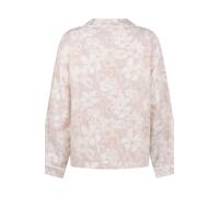 Pyjama HUNKEMÖLLER "Leinen-Pyjamajacke mit Blumenmuster", Damen, Gr. XL, rosa, 70% Viskose, 30% Leinen, Homewear-Sets Pyjama (50946929-XL) rosa