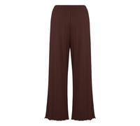Pyjama HUNKEMÖLLER "Pant Loose Pointelle", Damen, Gr. M, braun, 48% Baumwolle, 48% Modal, 4% Elasthan, Homewear-Sets Pyjama (18935128-M) braun