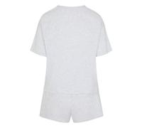 Pyjama HUNKEMÖLLER "Pyjamaset Cotton", Damen, Gr. M, grau, 100% Baumwolle, Homewear-Sets Pyjama (58226526-M) grau