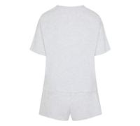 Pyjama HUNKEMÖLLER "Pyjamaset Cotton", Damen, Gr. S, grau, 100% Baumwolle, Homewear-Sets Pyjama (58226526-S) grau