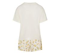 Pyjama HUNKEMÖLLER "Pyjama Set Daisy", Damen, Gr. M, weiß, 95% Viskose, 5% Elasthan, Homewear-Sets Pyjama (65290008-M) weiß
