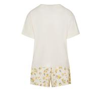 Pyjama HUNKEMÖLLER "Pyjama Set Daisy", Damen, Gr. XS, weiß, 95% Viskose, 5% Elasthan, Homewear-Sets Pyjama (65290008-XS) weiß