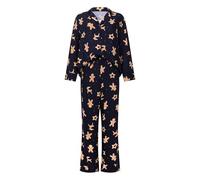 HUNKEMÖLLER Pyjama-Set Gingerbread - Peacoat - L