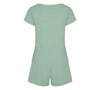 Pyjama HUNKEMÖLLER "Pyjama Set", Damen, Gr. XS, grün, 45% Viskose, 45% Baumwolle, 10% Elasthan, Homewear-Sets Pyjama (77920932-XS) grün