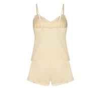 Hunkemöller Pyjama Set Jersey Spitze Gelb S