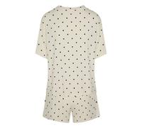 Pyjama HUNKEMÖLLER "Pyjama Set Loose", Damen, Gr. M, beige (weiß), 95% Viskose, 5% Elasthan, Homewear-Sets Pyjama (35443961-M) weiß