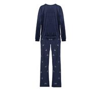 Hunkemöller Pyjama Set Velours Blau XL