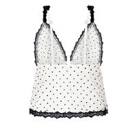 Pyjama HUNKEMÖLLER "Cami Dolly", Damen, Gr. M, weiß, 73% Polyester, 14% Elasthan, 13% Polyamid, Homewear-Sets Pyjama (20606544-M) weiß