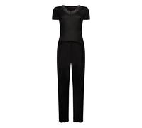 Pyjama HUNKEMÖLLER "Pyjama Set Nana", Damen, Gr. S, schwarz, 100% Modal, Homewear-Sets Pyjama (26616540-S) schwarz