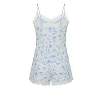 Pyjama HUNKEMÖLLER "Pyjama Set", Damen, Gr. L, blau, 95% Viskose, 5% Elasthan, Homewear-Sets Pyjama (37351822-L) blau