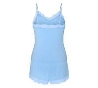 Pyjama HUNKEMÖLLER "Pyjamaset Nana", Damen, Gr. S, blau, 95% Viskose, 5% Elasthan, Homewear-Sets Pyjama (51733649-S) blau