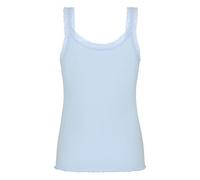 Hunkemöller Rippjersey-Top mit Spitze Blau S