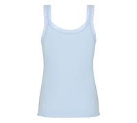 Hunkemöller Rippjersey-Top mit Spitze Blau XS