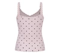 Pyjama HUNKEMÖLLER "Singlet Rib Jersey Lace", Damen, Gr. M, rosa, 45% Viskose, 45% Baumwolle, 10% Elasthan, Homewear-Sets Pyjama (51884261-M) rosa
