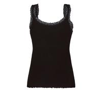 Hunkemöller Rippjersey-Top mit Spitze Schwarz L