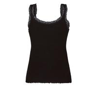 Hunkemöller Rippjersey-Top mit Spitze Schwarz XL